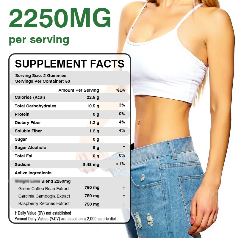 Garcinia Cambogia Gummies - Intestinal Cleansing, Promotes Metabolism, Improves Digestion and Absorption, Maintains Regularity