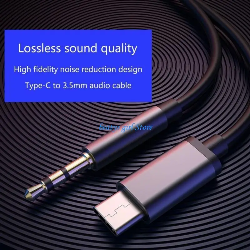C7AB Universal USB C to 3.5mm Audios Cable for Various Devices Wear Resistant