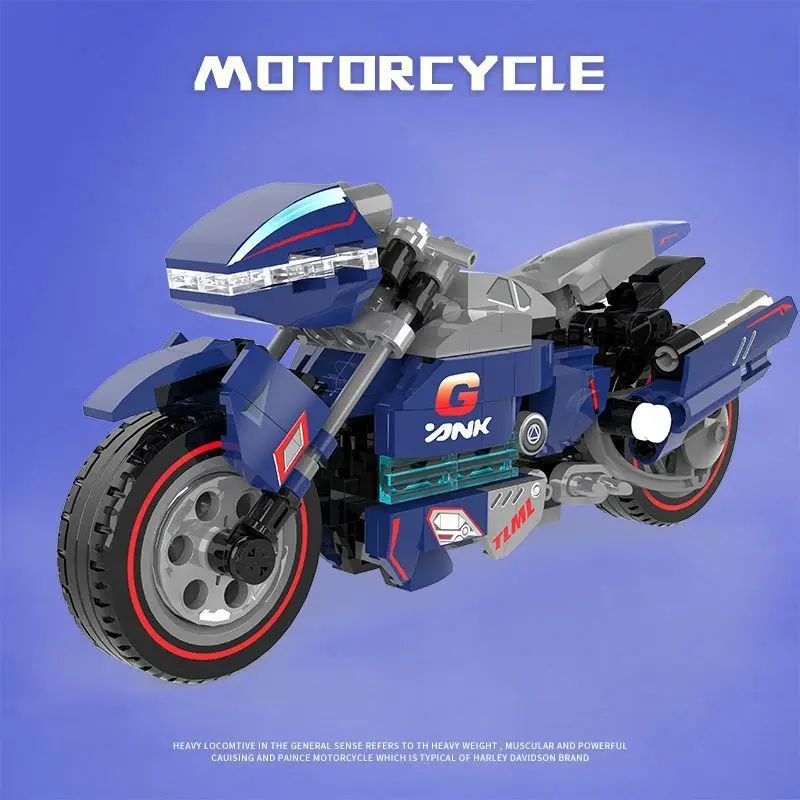 Cyberpunk unicornio motocicleta niños rompecabezas juguete de construcción modelo de bloques de construcción niños niñas regalo de vacaciones Hobby colección decoración