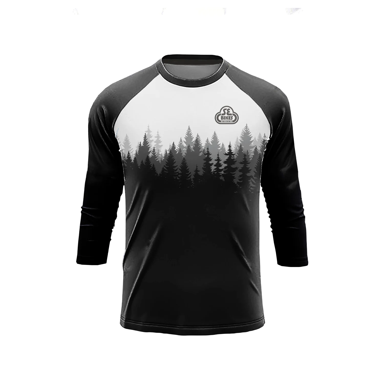 Breathable 3/4 Sleeve Half Sleeve O Neck Shirt Casual Loose MTB DH MX Cycling Jerseys Bike/Moto Shirts Running Soccer Shirt Unis