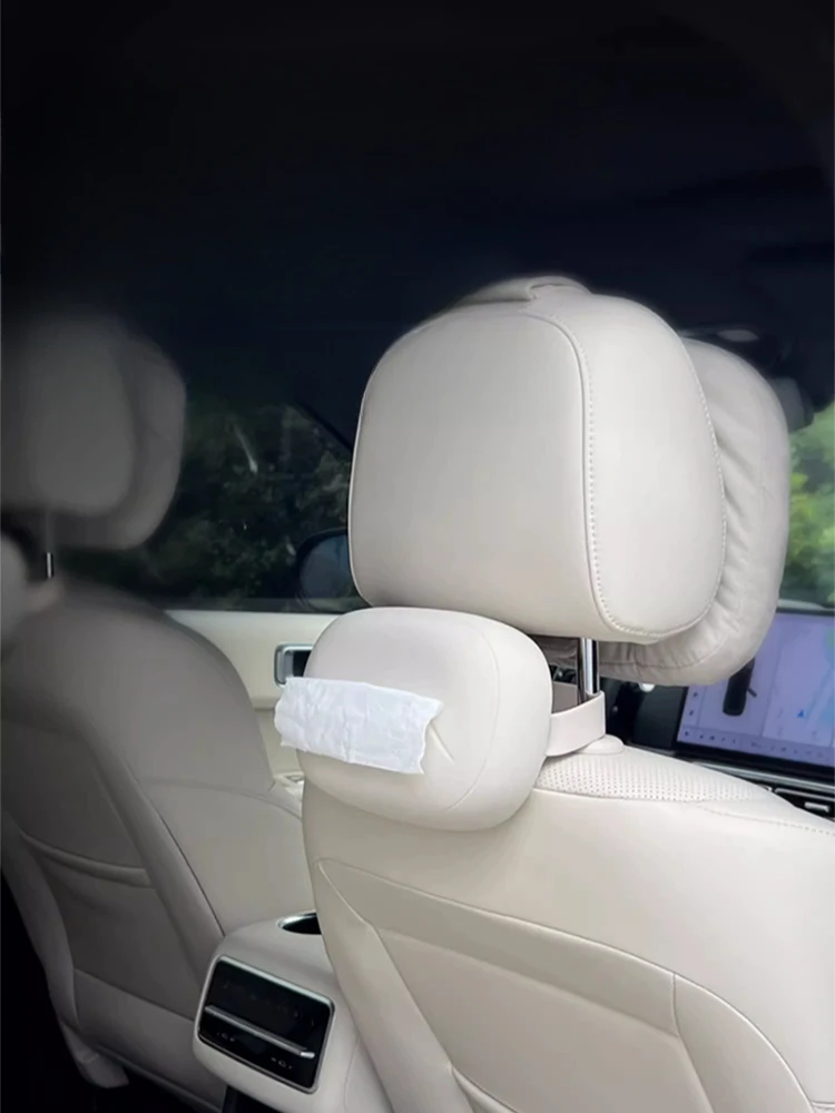 For LiXiang L7 L8 L9 Car Tissue Box Silicone Center Console Armrest Sun Visor Seat Back Tissue Cases with Adjustable Strap