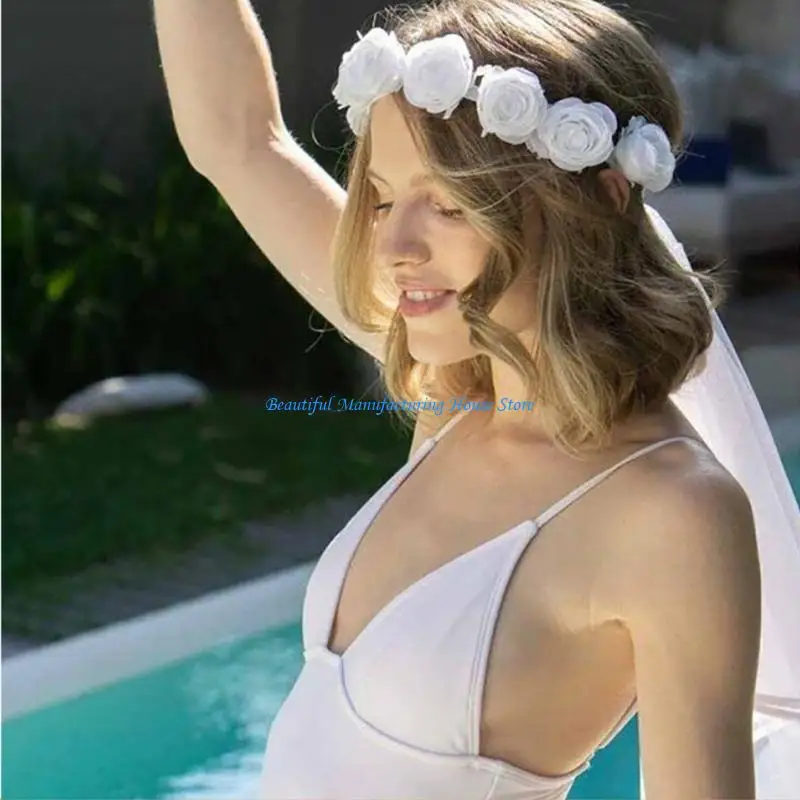 

E56A Wedding Veil Bridal Headband Fashionable Girls Headwear for Bachelorette Party