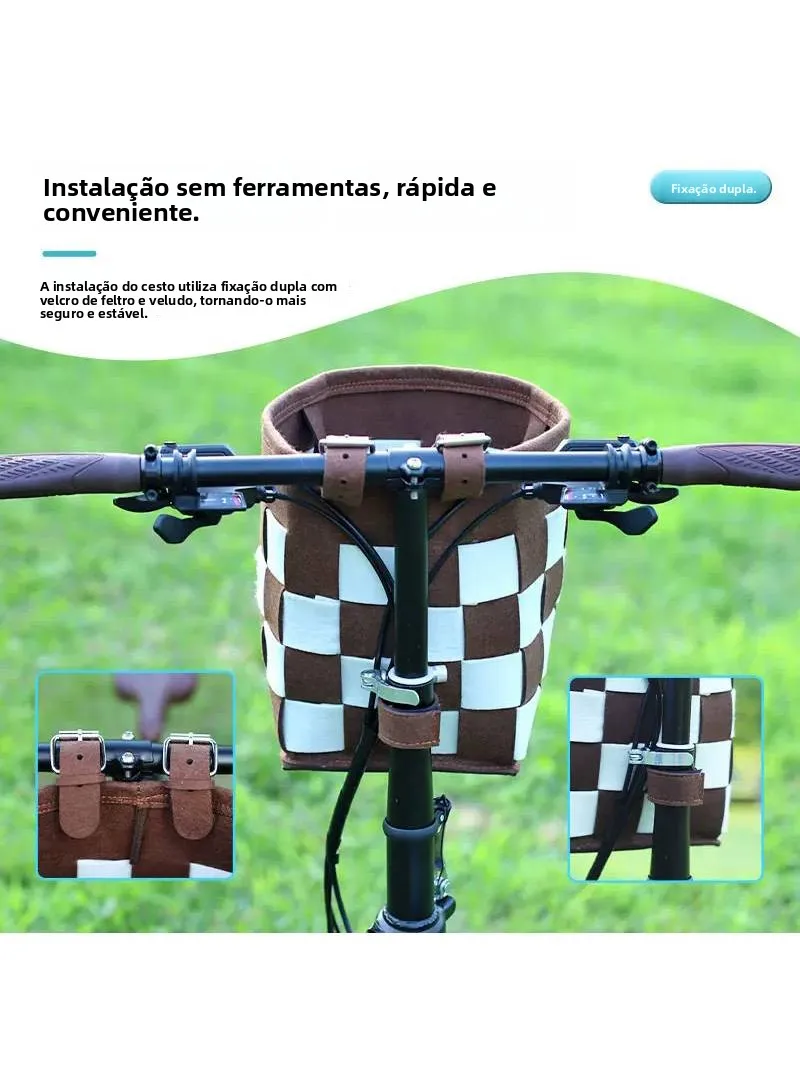 フロントマウントマウンテンバイクバスケット大容量子供用自転車アクセサリーポーチ吊り下げバッグ折りたたみ自転車バスケット