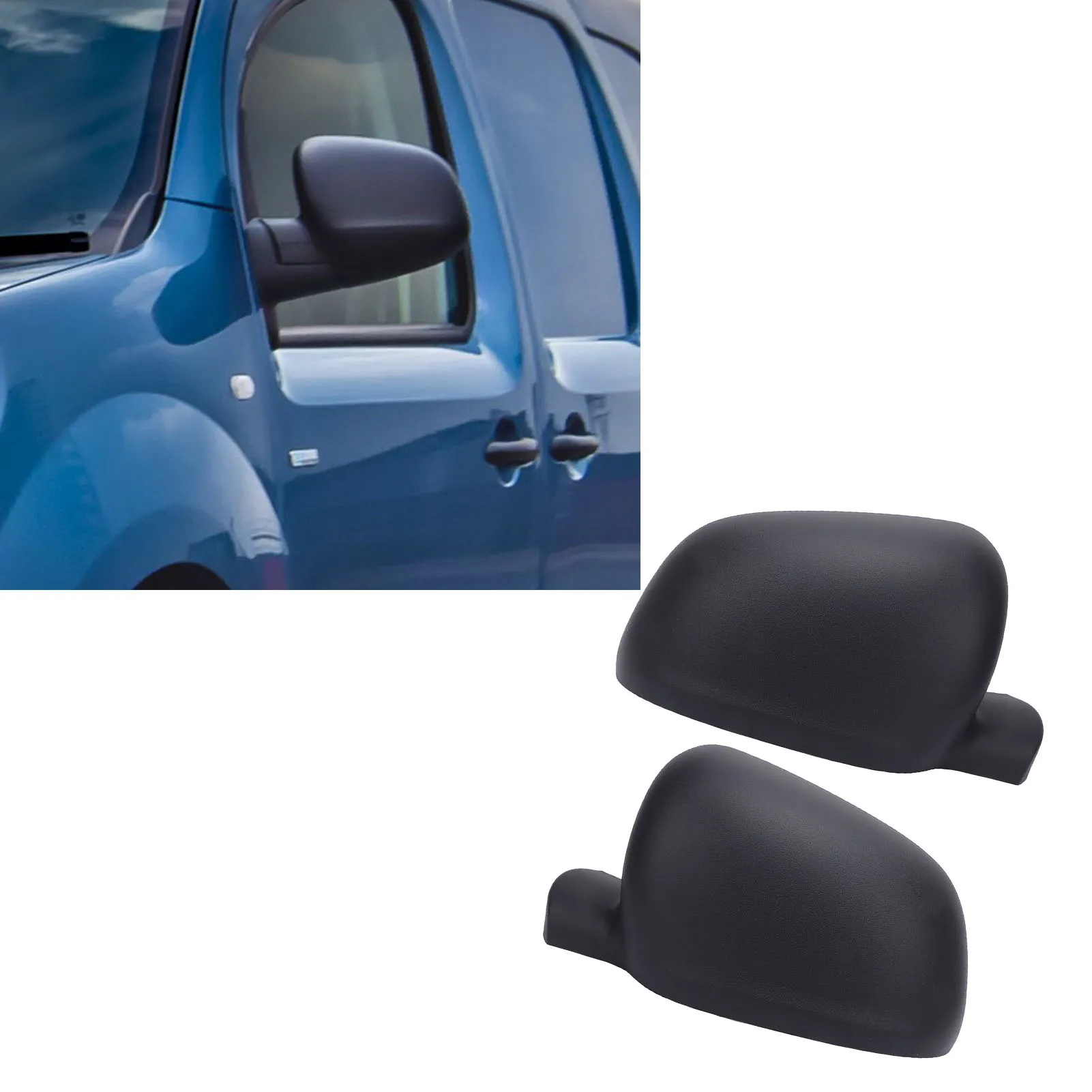 Tapa de la cubierta del espejo retrovisor del coche, tapas de protección de visión trasera de repuesto para Renault Kangoo 2013-2023, accesorios para automóviles