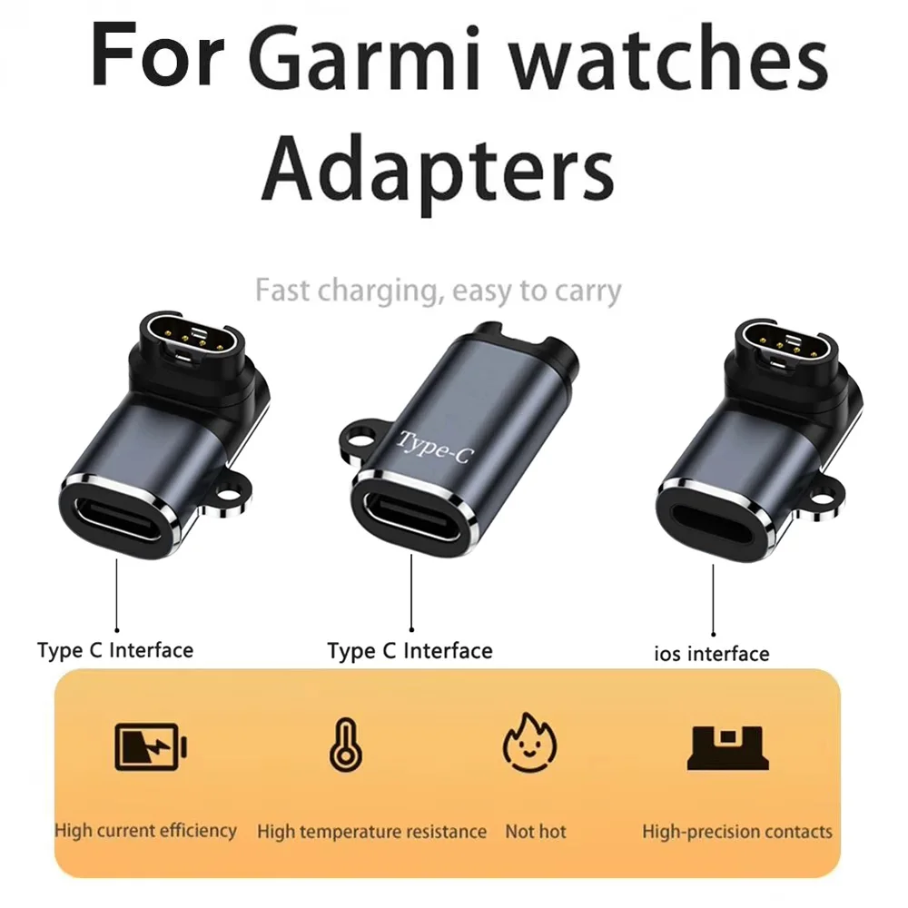 Adaptateur de chargeur pour Garmin Fenix 5X/6X/7X/5/6/7/8 Venu X1 2 Plus Epix Pro Venu 3/3s SQ2 Instinct 2x Vivoactive 5/4/3