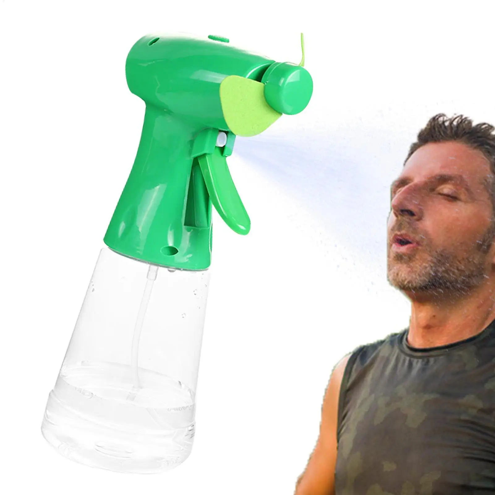 Water Spray Fan Handheld Handy Humidification Mini Spray Battery Small Cooling Fans Handheld Misting Fan for Gardening, BBQ