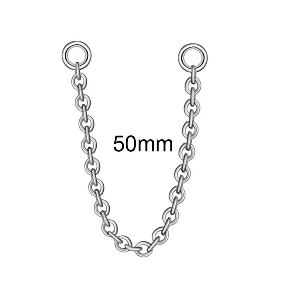

Fashion Titanium Nose Chain Three Layer Chain 25-50mm Labret Chain Double Chain DIY Piercing Earring Piercing Ear Nose Jewelry