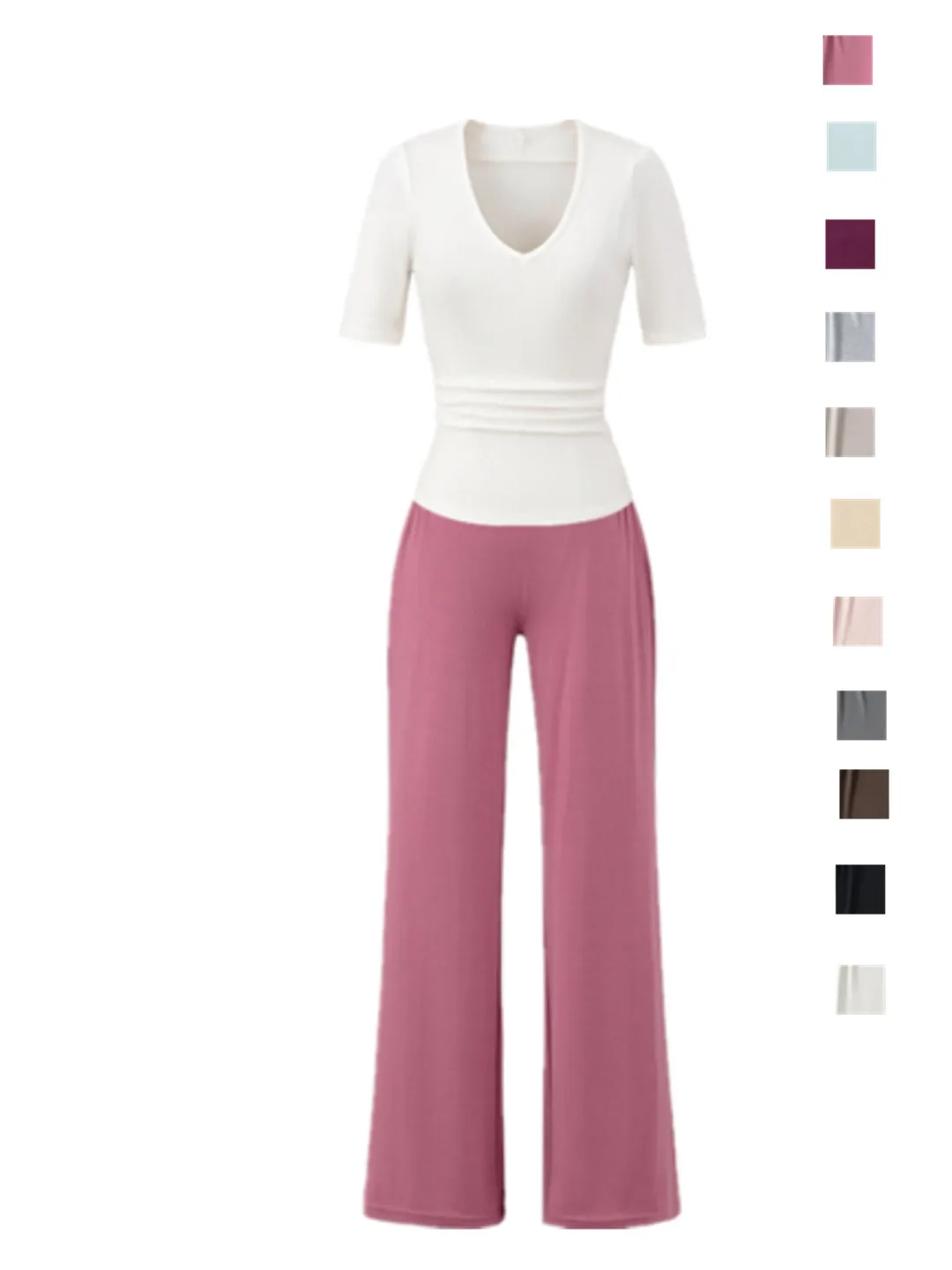 

Сексуальный повседневный комплект для американских девушек с v-образным вырезом Ba, сексуальная футболка с открытой талией, длинные брюки, уличная осенняя одежда