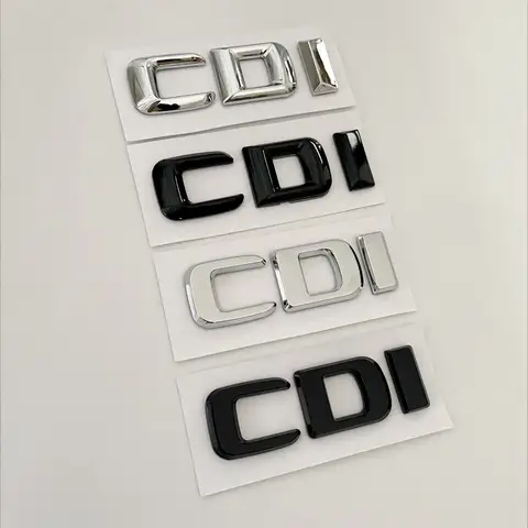 3D ABS Chrome CDI Logo Letters Car Trunk Emblem Badge For Mercedes Benz ML 320 270 C220 W204 A B GLK 220 CDI Sticker Accessories