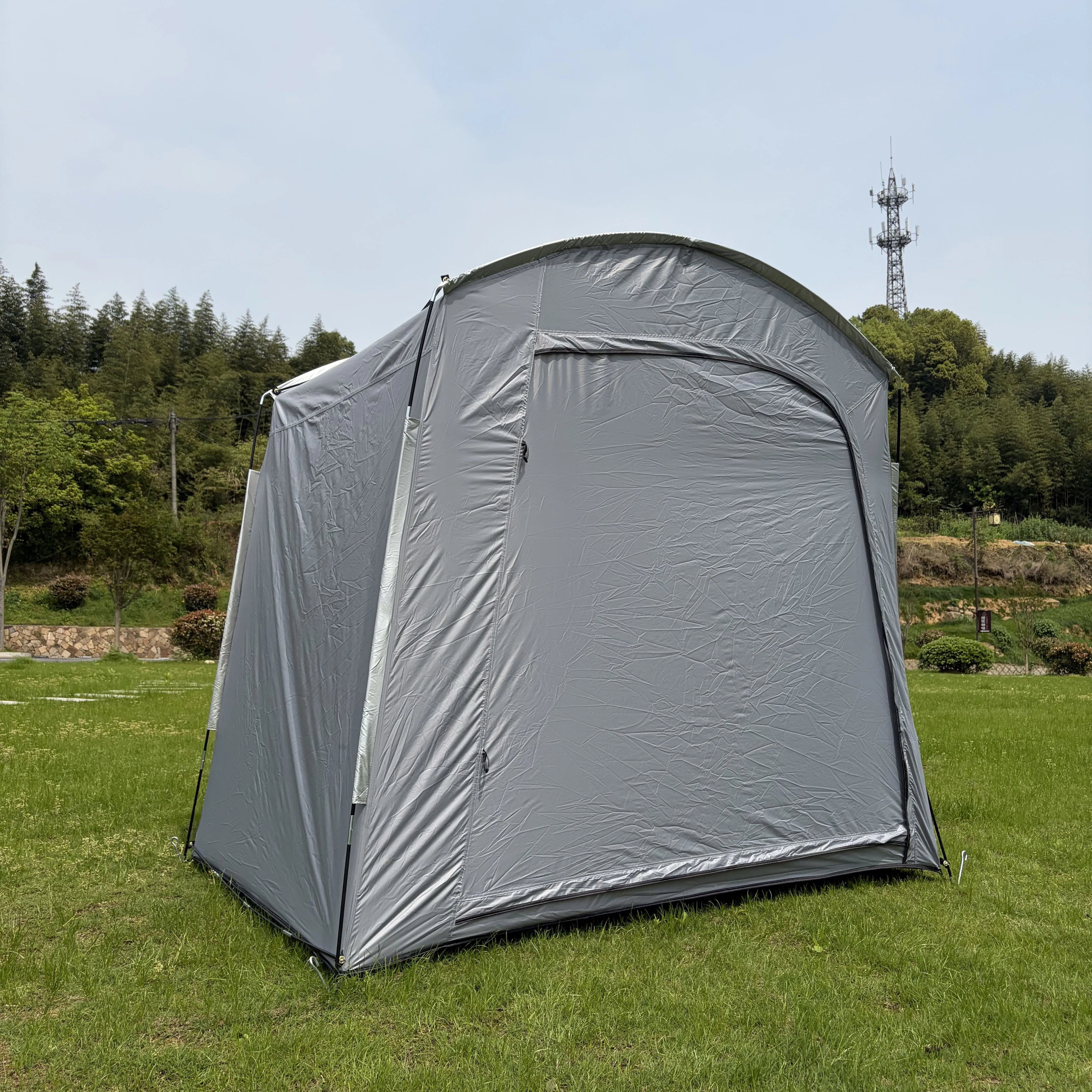 Oversized Outdoor Bike Storage Shed, Portable Bike Tent for 4-5 Bicycles, All-Weather Garden Storage for Riding Lawn Mowers