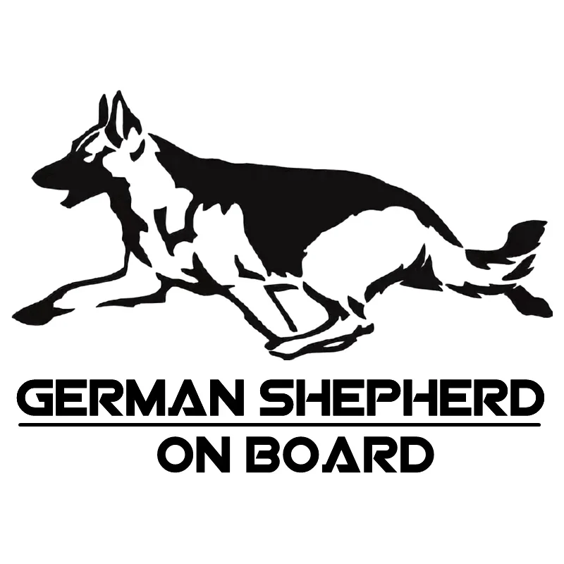 Car Sticker Funny German Shepherd on Board Vinyl Decal for Auto Stickers Styling Decoration 20*14cm