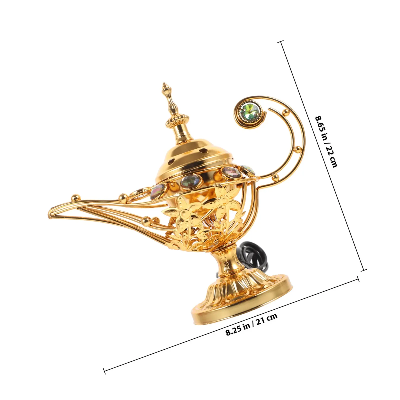 Metal Electric Incense Burner Middle Eastern Design Reusable Aroma Incense Stove for Stress Relief Sleep Improvement Home Decor