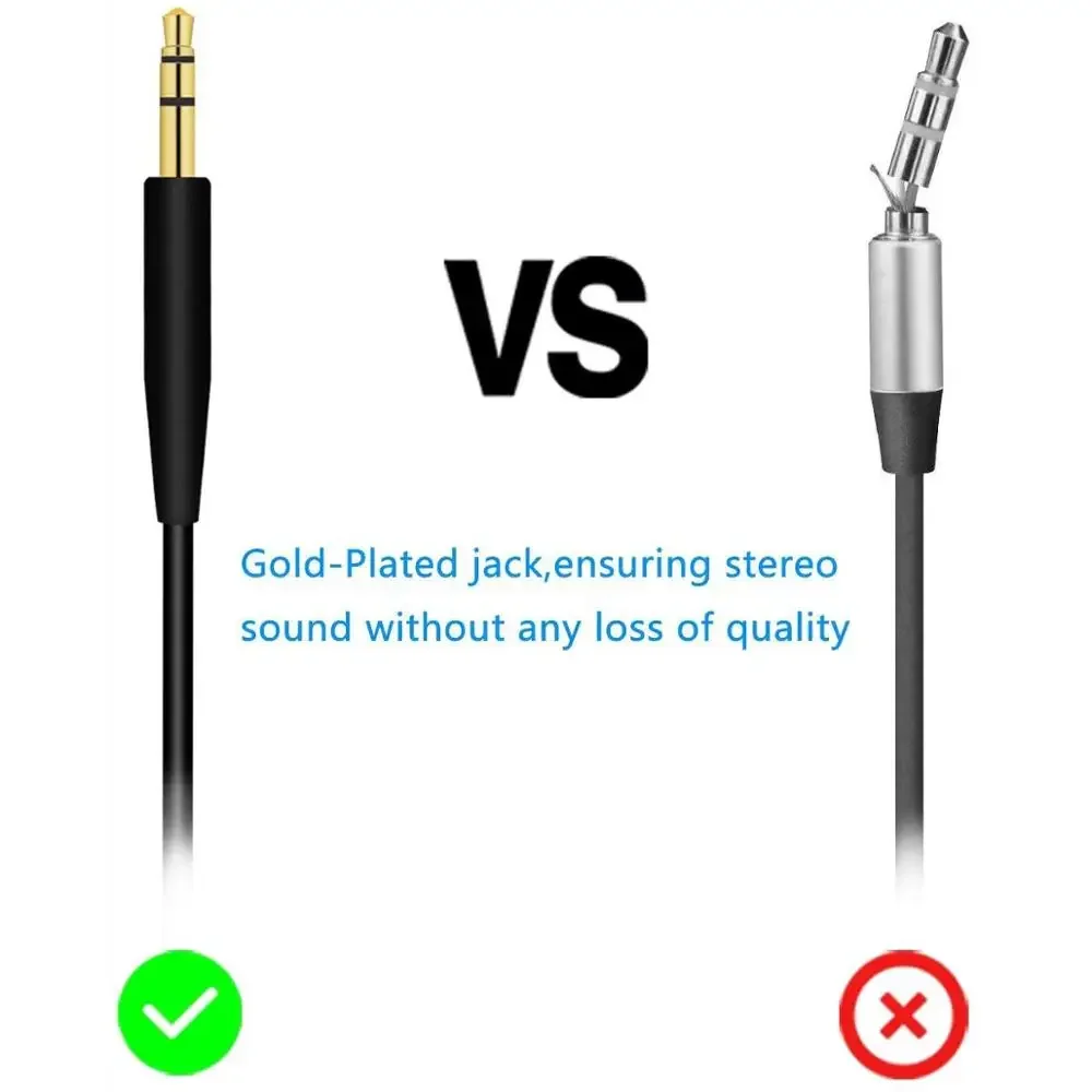 Substituição cabo cabo para Bose QuietComfort 45 35 25 QC45 QC35 QC25 700 NC700 Soundtrue Soundlink auscultadores