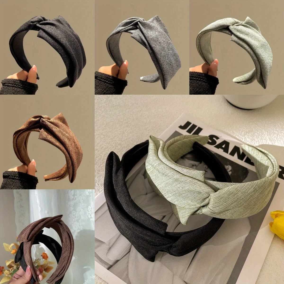 

Elegant High Crown Hair Hoop Wide Retro Headband Non-Slip Design for Women Daily Use Face Washing Commute Hair Accessories