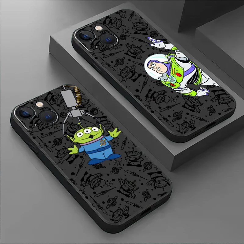 Disney Toy Story Case For Apple iPhone 16 15 14 11 13 12 Pro X XR XS Max 16Pro Black Soft Phone Coque