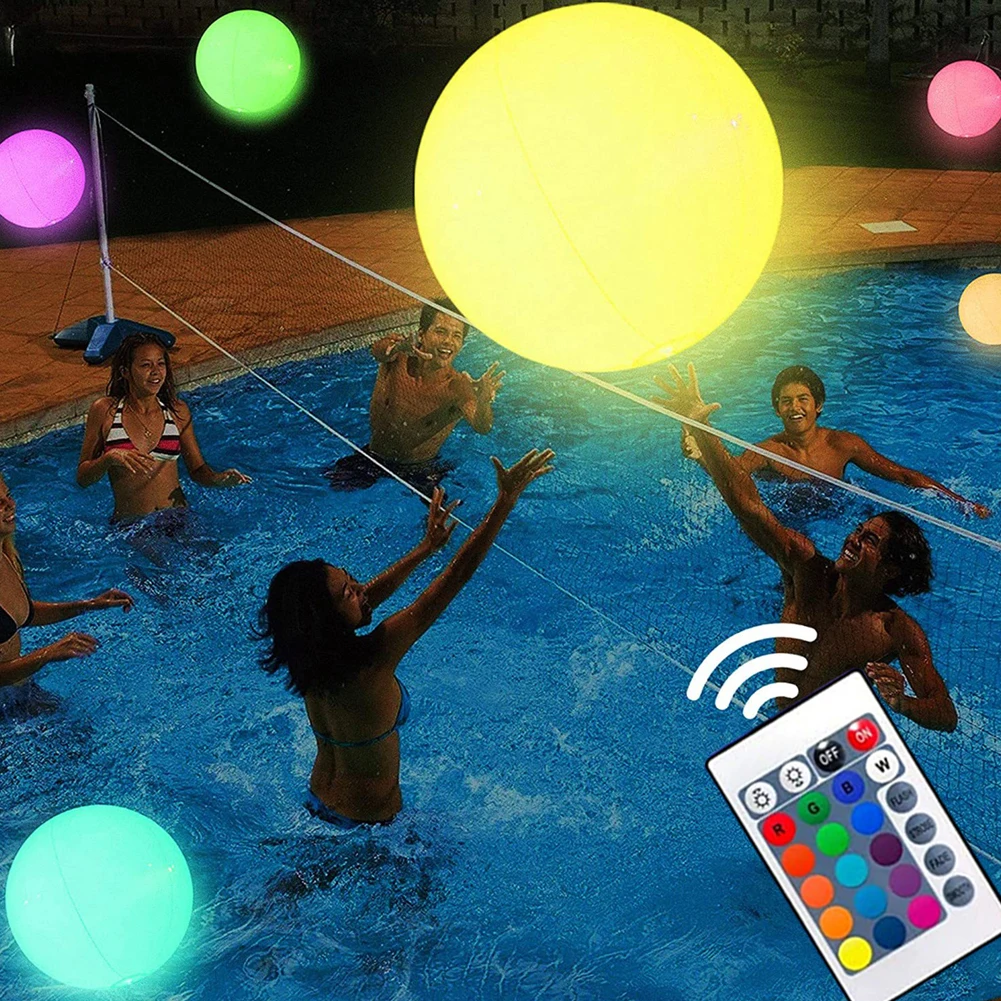 Outdoor Lighting Around Pool - Inflatable Pool Beach Ball 16 Colors