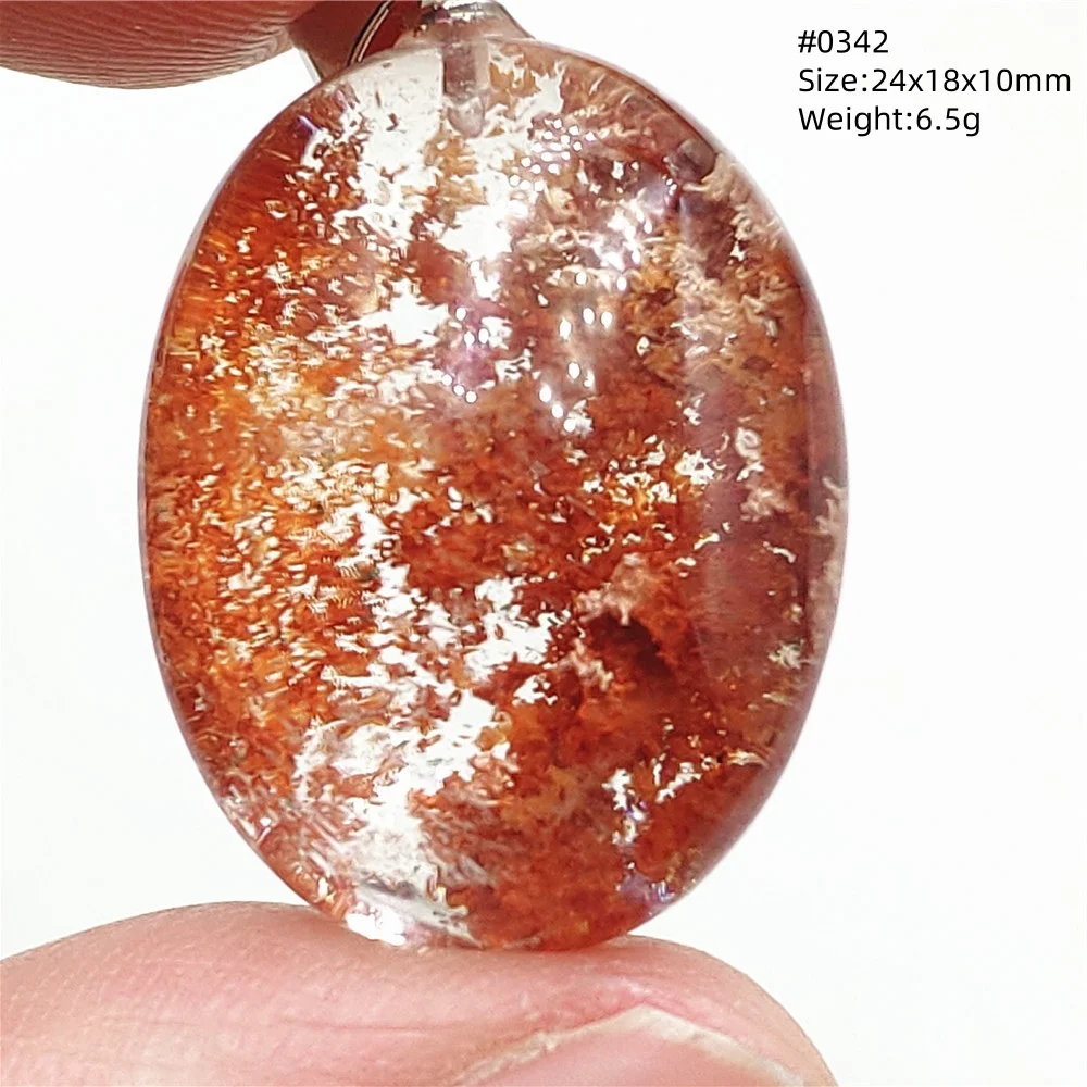 

Natural Colorful Phantom Quartz Pendant Jewelry Clear Bead Women Man Oval Necklace Yellow Red Orange Phantom AAAAAA