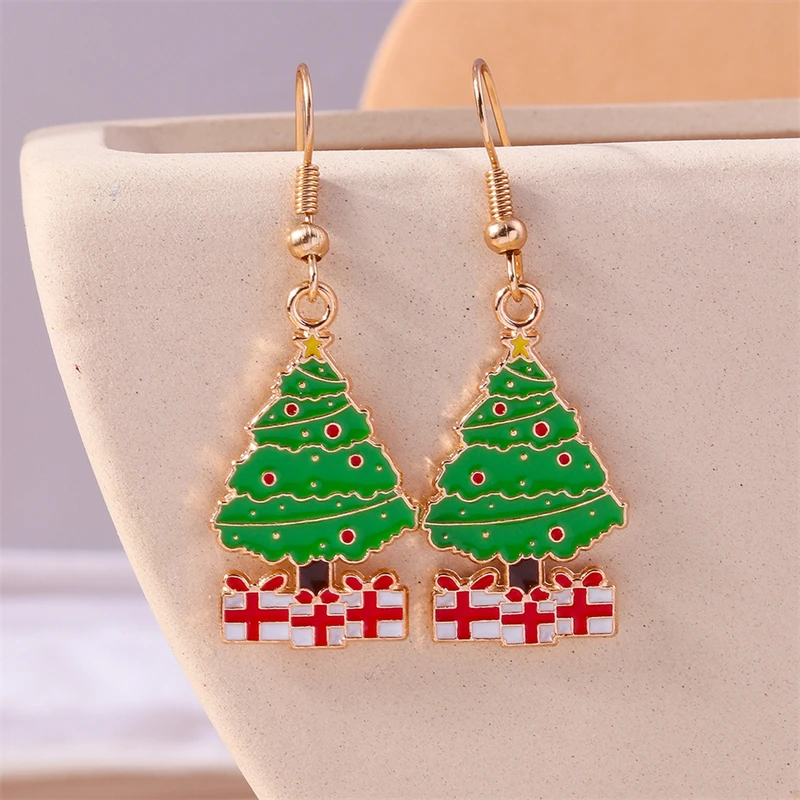 Mode handgemachte gestrickte Weihnachtsmütze Tropfen Ohrringe für Frauen Mädchen Neujahr Party Urlaub Schmuck Dekoration – Detail 10