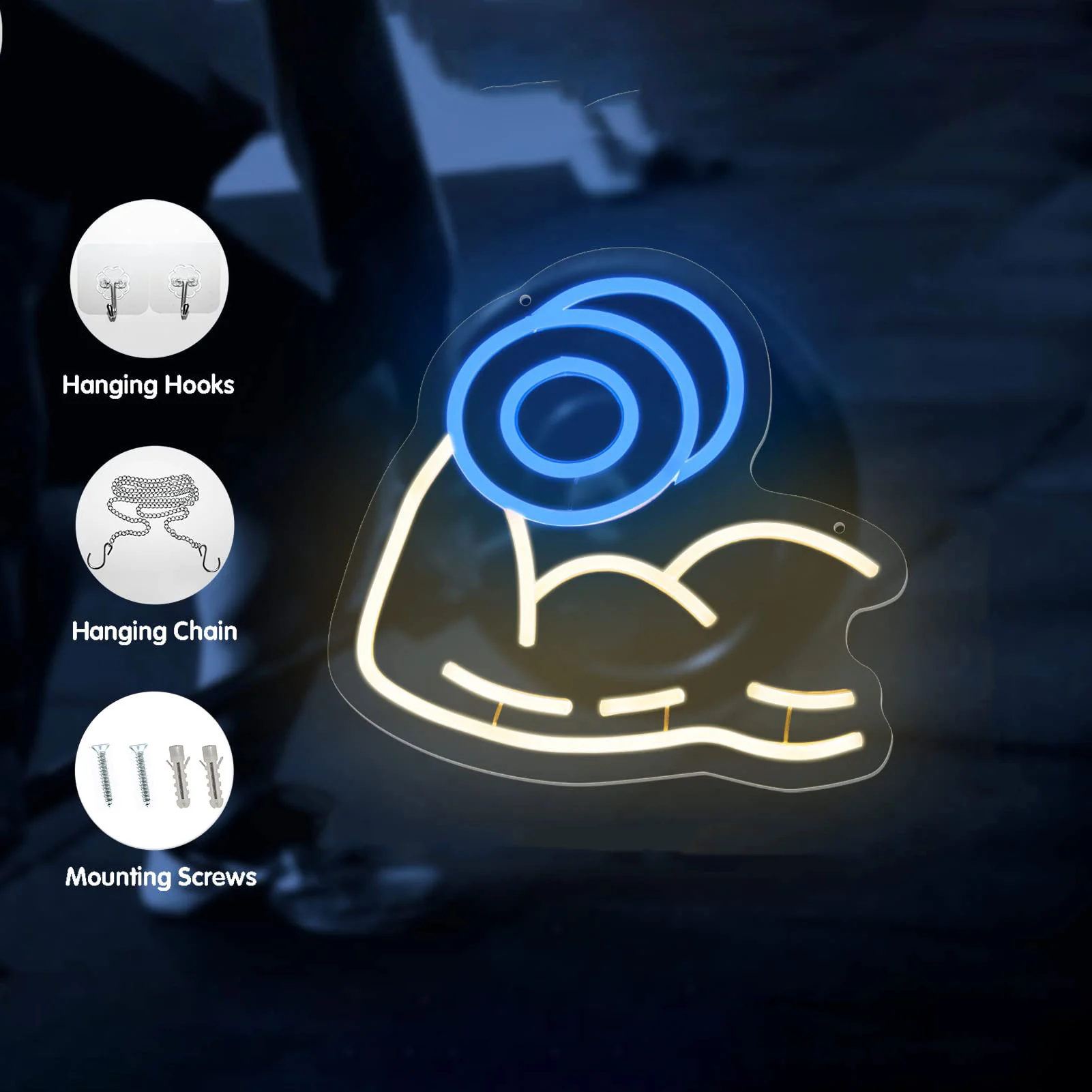 Muscle Arm Neon, tema sportivo alimentato tramite USB con interruttori dimmerabili, grotta uomo, palestra garage, regali per centro fitness