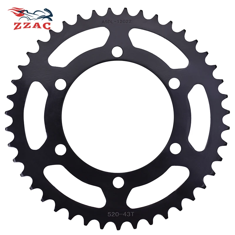 520 43T Motorcycle Rear Sprocket Staring Wheel For Kawasaki EX250R Ninja 250 R 2008-2012 250 Ninja R 2008 2009 2010 2011 2012