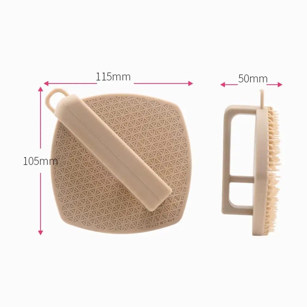 Silicone Bath Scrubber Exfoliating Body Brush For Shower & Spa For Deep Cleansing Square Design Home Bathing Accessory