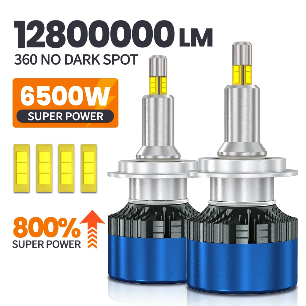 

6800W 3D 360 H7 Led Canbus Car Headlights H9 H8 H11 H1 HB3 9005 HB4 9006 Hir2 9012 Turbo 12000000LM Automotive Fog Lights 6500K