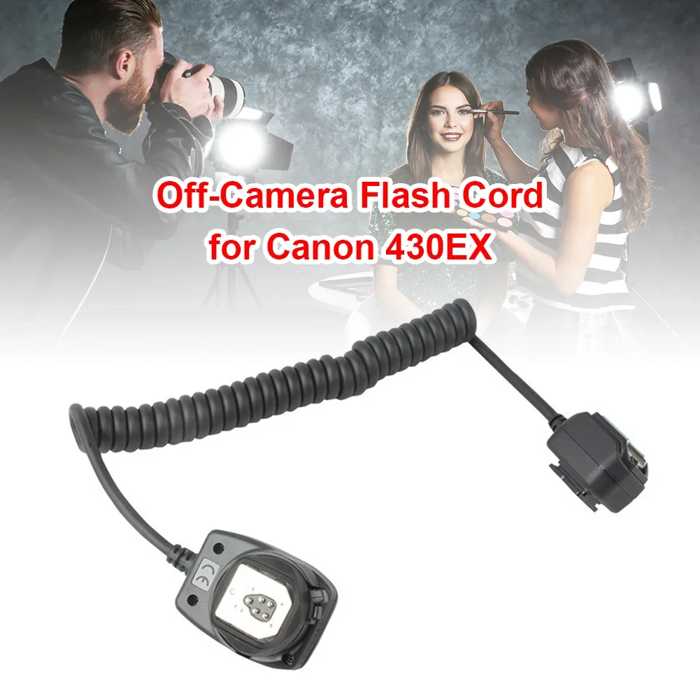 Off-Camera Flash Sync Extension Hot Shoe Sync Remote Focus Cord Camera Extension Cord Cable for Canon 580EX