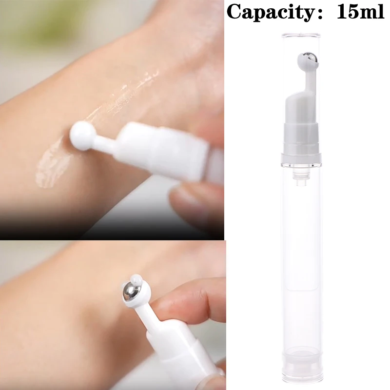 15ml Liquid Foundation Refillable Bottles Cosmetics Eye Cream Roller Ball Vacuum Bottle Travel Portable Empty Bottle