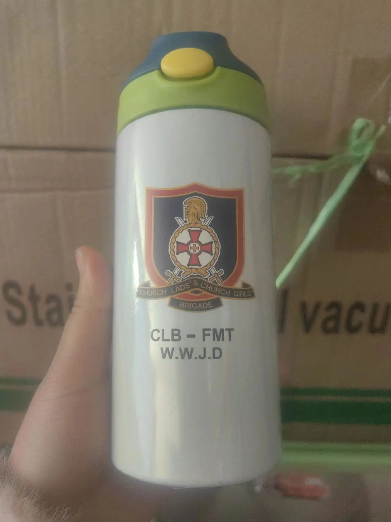 Custom LOGO Pictur12oz Straight Sippy Cup Flip Top Kids Bottle Stainless Steel Double Wall Water Tumbler With Straw Sippy Bottle