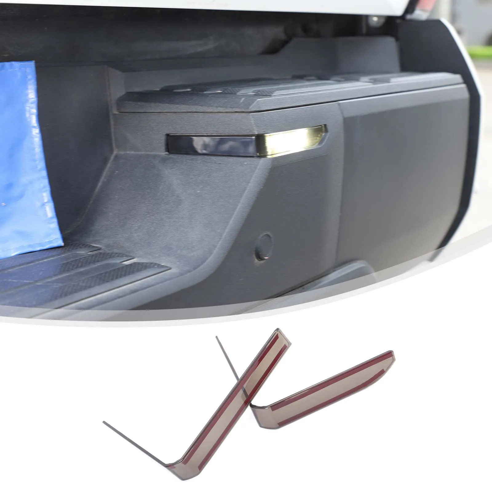 

For Toyota Tundra 2022+ Car Rear License Plate Light Decorative Cover Sticker Car Exterior Protection Accessories 2Pcs