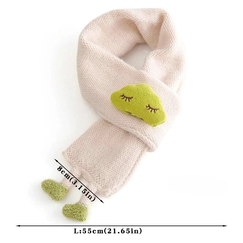 Baby Knitted Scarf Winter Warm New Baby Cute Cartoon Children Boys Girls Knitted Soft Neck Cover Kids Versatile Scarves