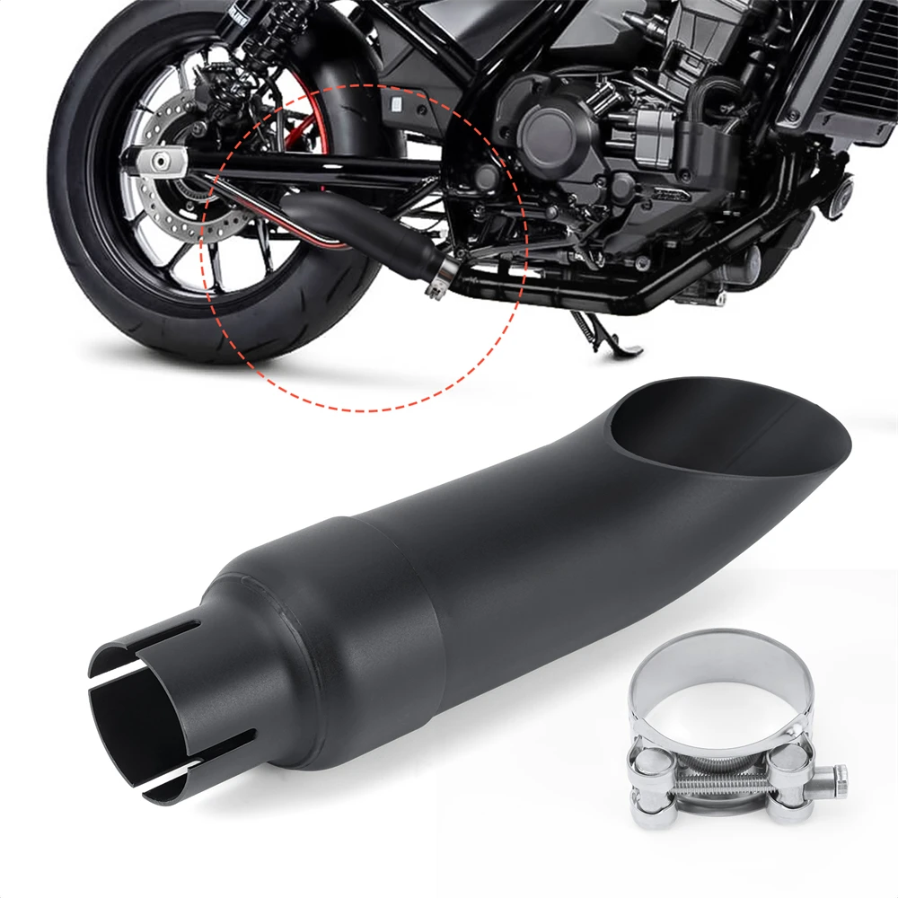 

For Honda Rebel CMX 1100 2021-2024 Motorcycle Shorty Exhaust Muffler Pipe Radiant Cycle Black Exhaust Tip