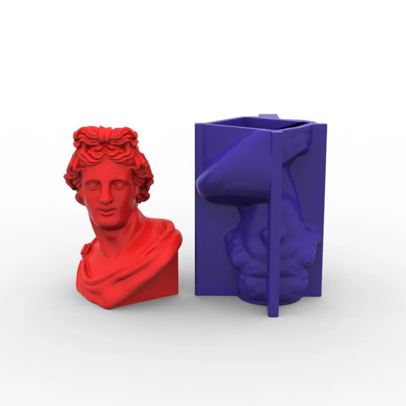 DIY Art Hera Athena Statue Silicone Candle Molds Greek Goddess Plaster Portrait Mould Roman Sculpture Art Wax Candles Mould