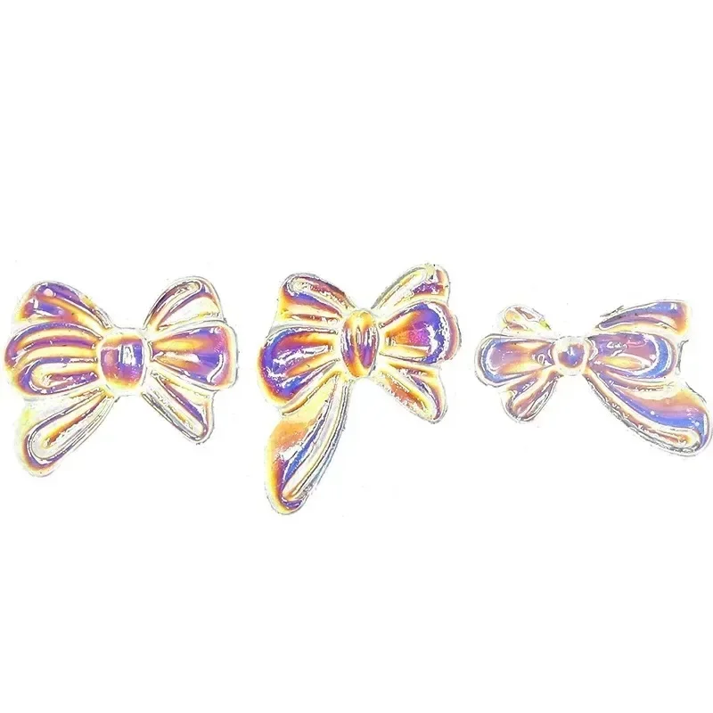 Acrílico Aurora Nail Charms Acessórios, arco, borboleta, urso, flor, coração, 3D, Nails Art Decoração, Strass Suprimentos, bonito, 20pcs