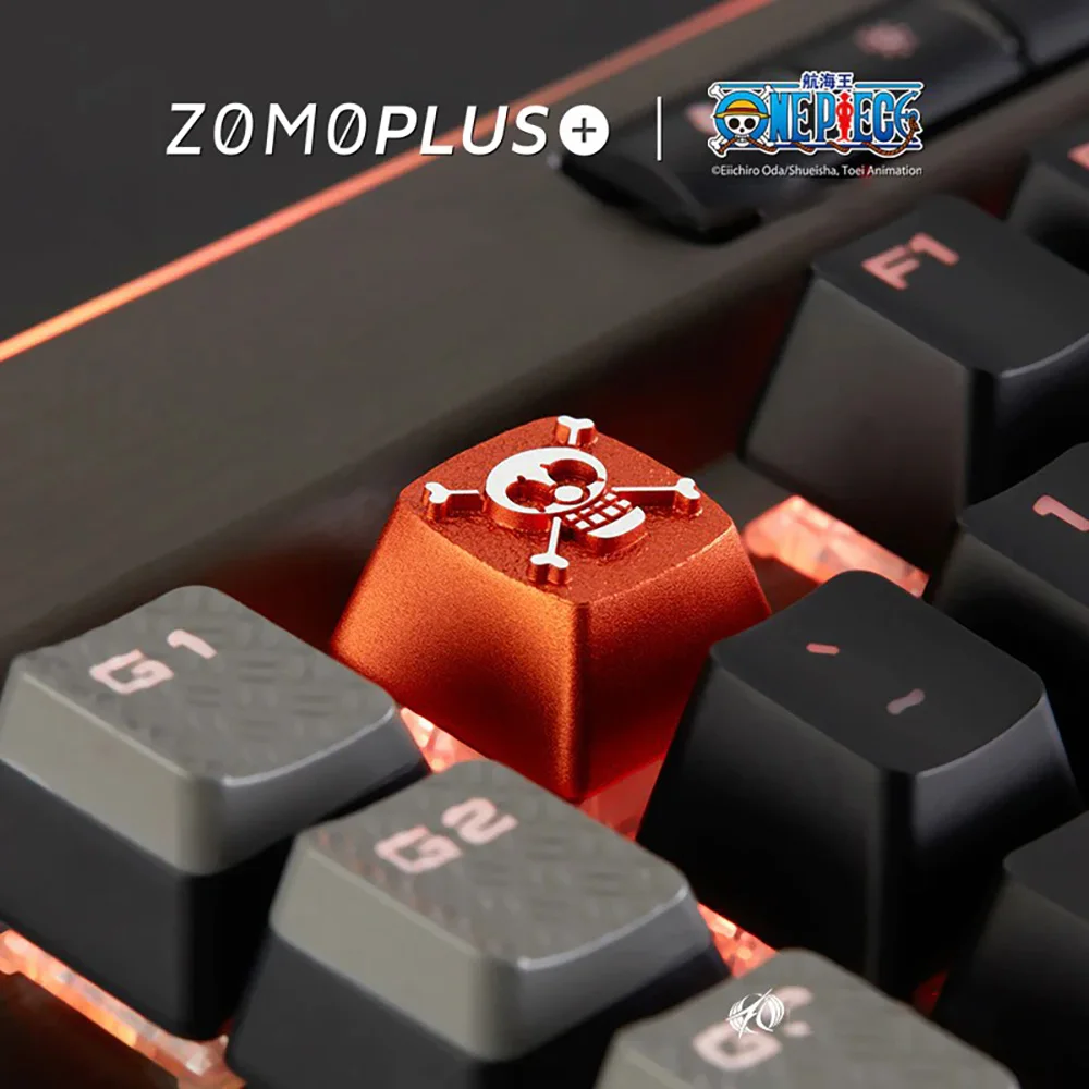 ZOMO PLUS One Piece Artisan Keycap CNC anodyzowane aluminium kompatybilny przełącznik Cherry MX ESC klawiatura klawisze Chopper Franky Luffy