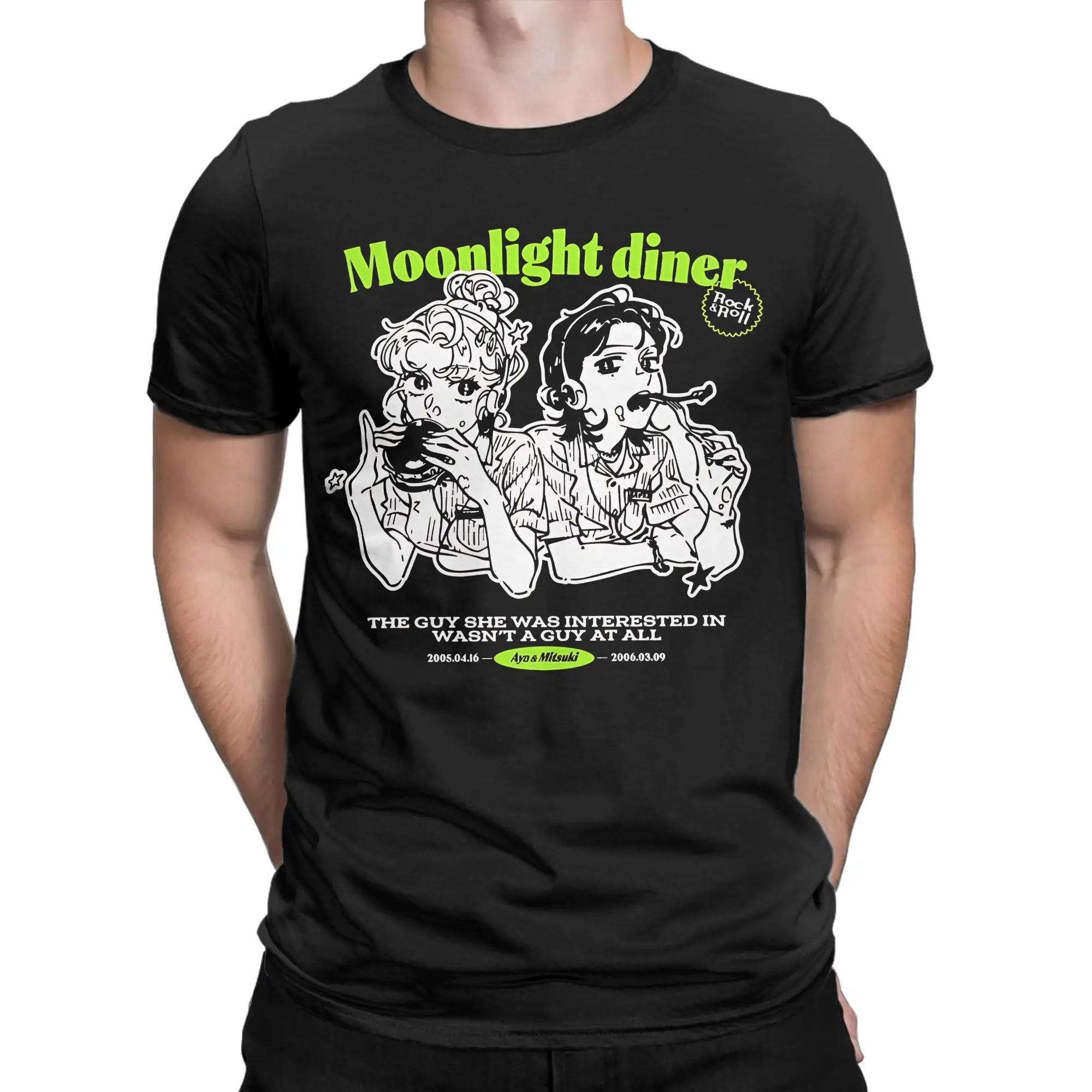 The Guy She Was Interested In Wasn't a Guy at All  Anime  T Shirt  Pure Cotton T-Shirt Round Neck Tees Clothes Plus Size
