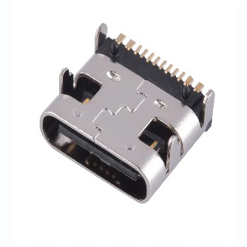 5A 20V USB 3.1 DIP Flat Edge Electric Terminals 16 pin Type-C Micro USB Connectors Female Port Jack Tail Plug Socket