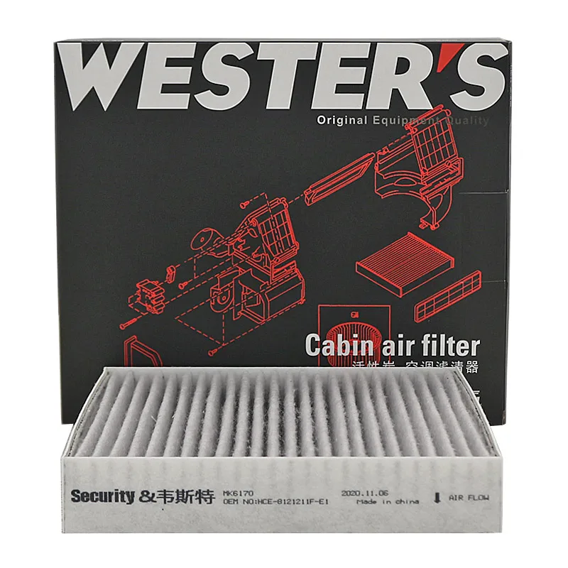 For BYD HAN EV HAN DM-I HAN DM-P Activated Carbon Chinese EVehicle WESTGUARD Cabin Filter MK6170P HCE8121211FE1 CUK20036
