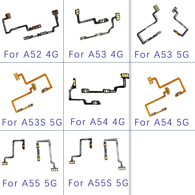 Power Volume Flex Cable For OPPO A52 A53 A54 A55 A55S 4G 5G On OFF Power Volume Button Switch Control Key Flex Ribbon Part