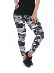 VISNXGI legginsy Push Up odzież damska kamuflaż spodnie do ćwiczeń drukowanie elastyczność Fitness Casual solidne poliestrowe Jeggings