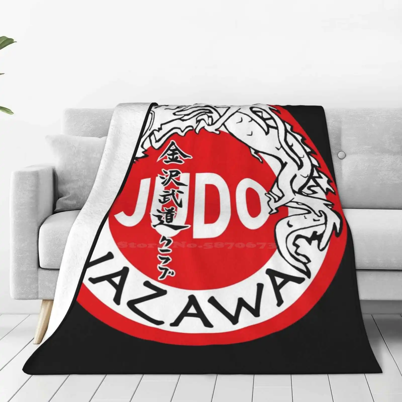 Kanazawa Judo Merchandise New Arrival Fashion Leisure Warm Flannel Blanket Judo Kanazawa Japan Martial Art