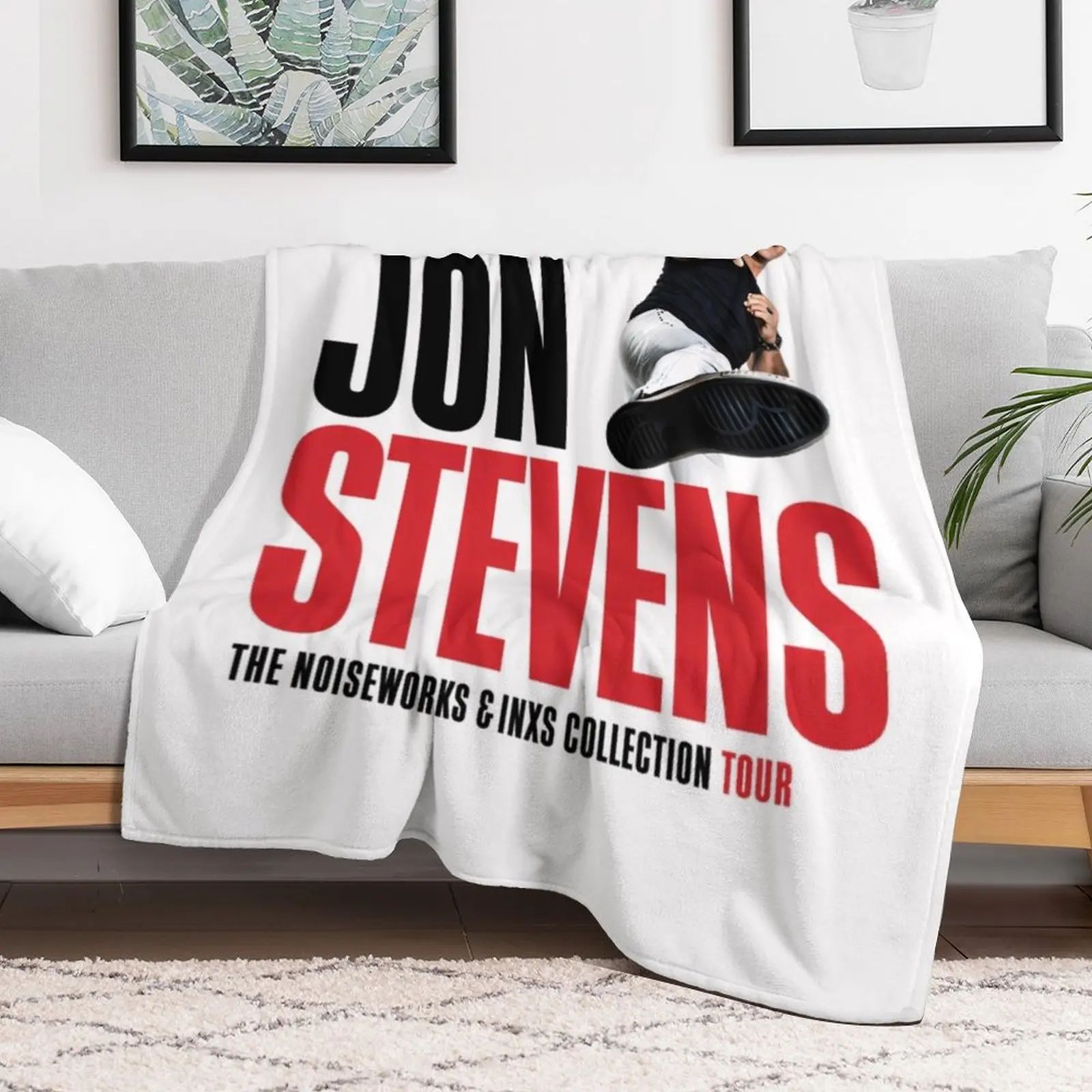 Jon Stevens - The Noiseworks And INXS Collection Tour Throw Blanket Custom Bed Picnic Warm Blankets