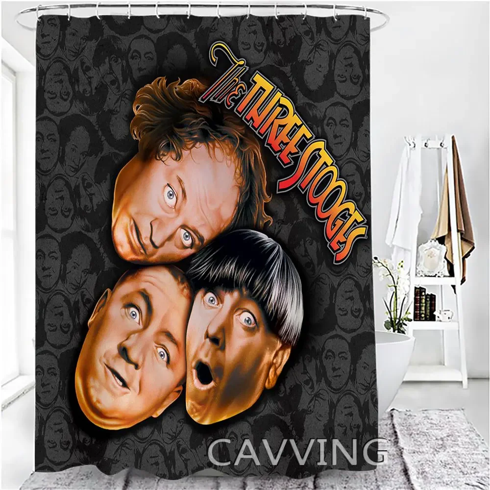 The Three Stooges  3D Print  Shower Curtain Waterproof Bathroom Curtain Anti-slip Bath Mat Set Toilet Rugs Mats Home Decor   C03