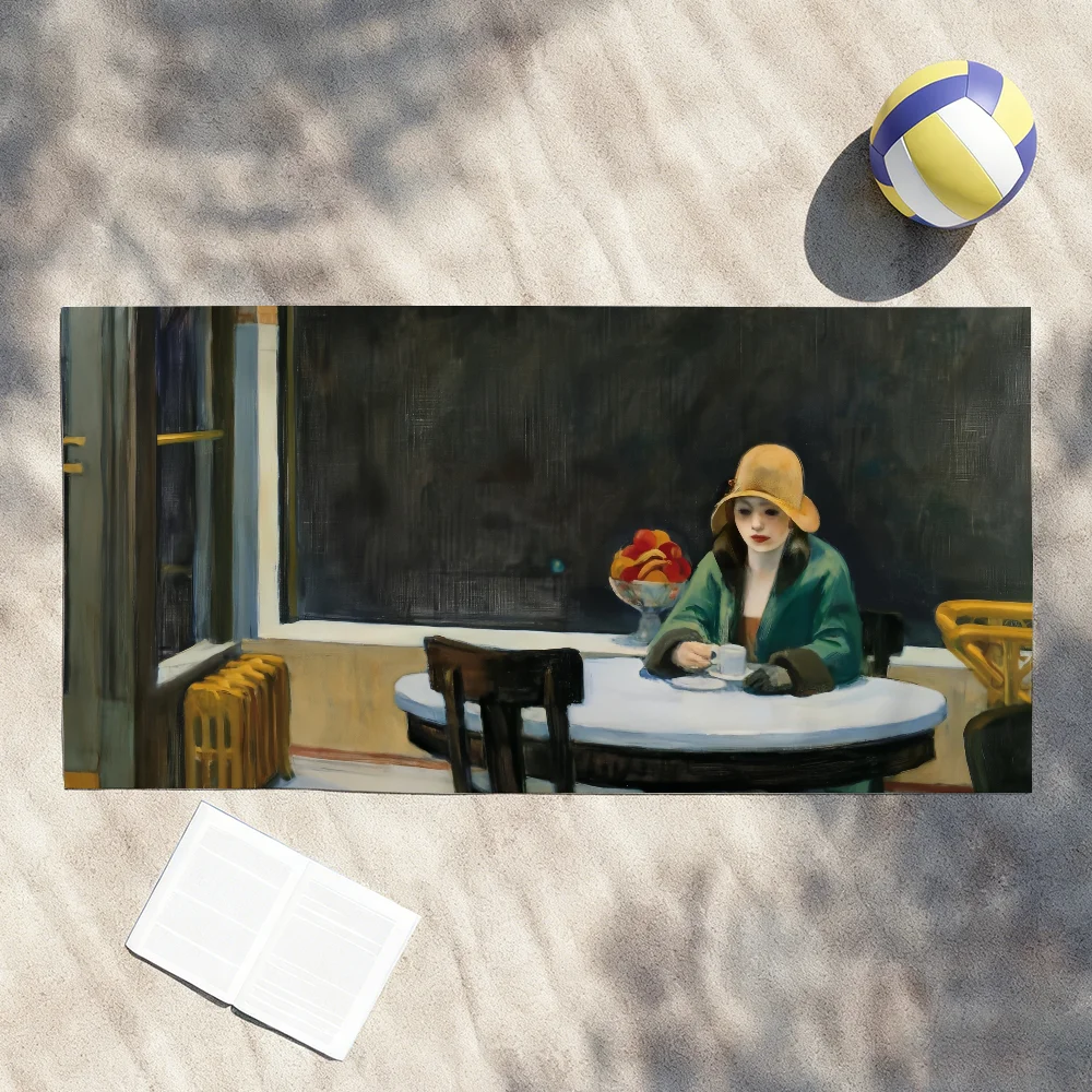 Artist Edward Hopper Towel Soft Lightweight Anti-Sand Large Beach Towel Quick-Drying Bath Sports Family