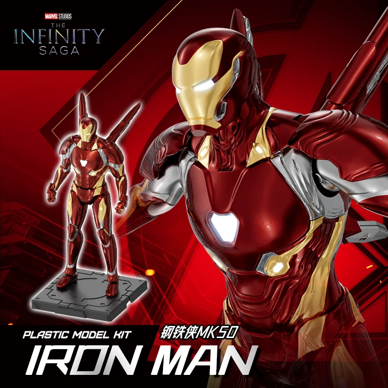 Juguetes de moda de Marvel para niños, preventa manual, Iron Man Mk50, ensamblado, móvil, 15cm, modelo, regalo de regreso a la escuela, animación