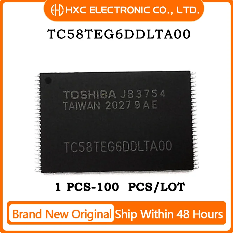 

Free Shipping 1PCS/10PCS/50PCS/100PCS TC58TEG6DDLTA00 TSOP48 Brand New Original IC Chip