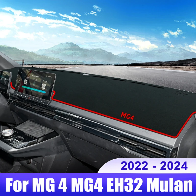 

For MG 4 MG4 EV Electric EH32 Mulan 2022 2023 2024 Car Dashboard Cover Dash Mat Sun Shade Avoid Light Non-slip Pad Accessories