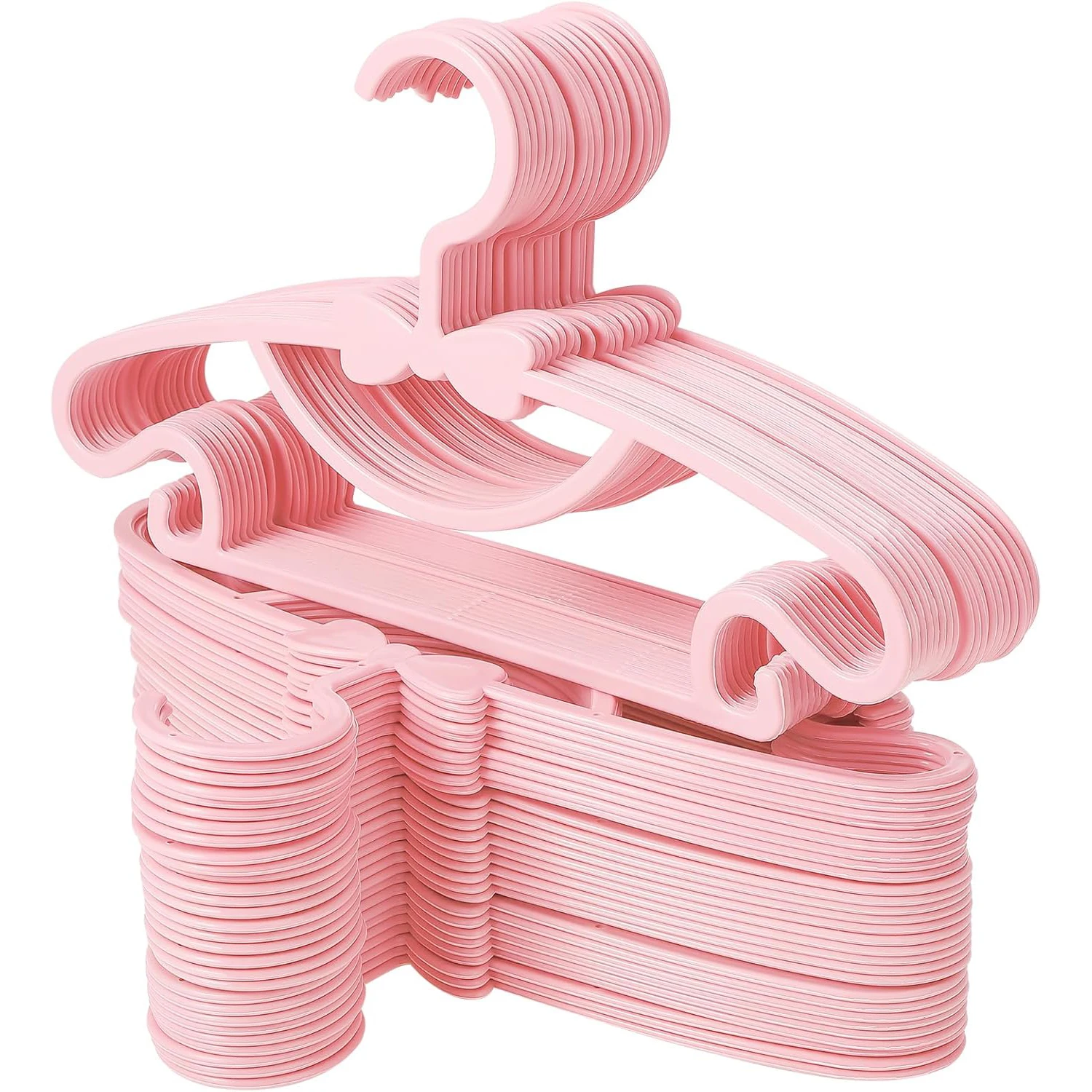 5/10/20 pacote rosa cabides do bebê plástico berçário armário cabides antiderrapante lavanderia infantil cabide recém-nascido da criança roupas