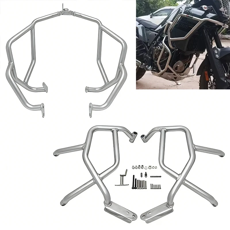 

Motorcycle Engine Crash Bar Tank Bumper Upper&Lower Fairing Frame Protector Bar For Yamaha Tenere 700 Tenere700 2019-2022 2023