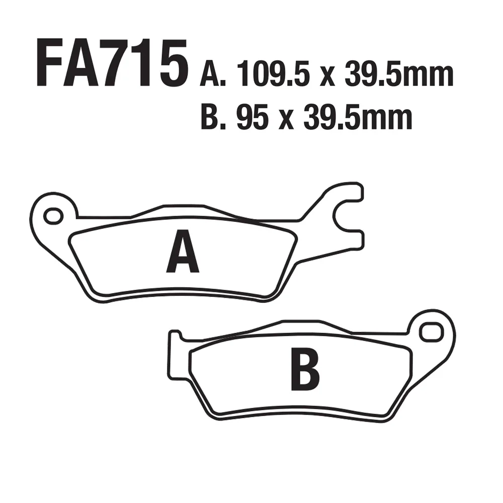 USER-X Universal Motorcycle Disc Brake Pad Brakes Disc Brake Pads block Shoes for FA715 HONDA CBF 125 150 SUZUKI GSX 125 150 - view 4
